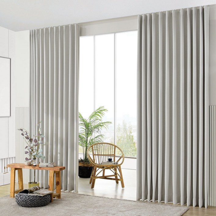 스마일데코 도톰한 사계절 100프로 암막 형상기억 방한방풍 열차단 거실 안방커튼