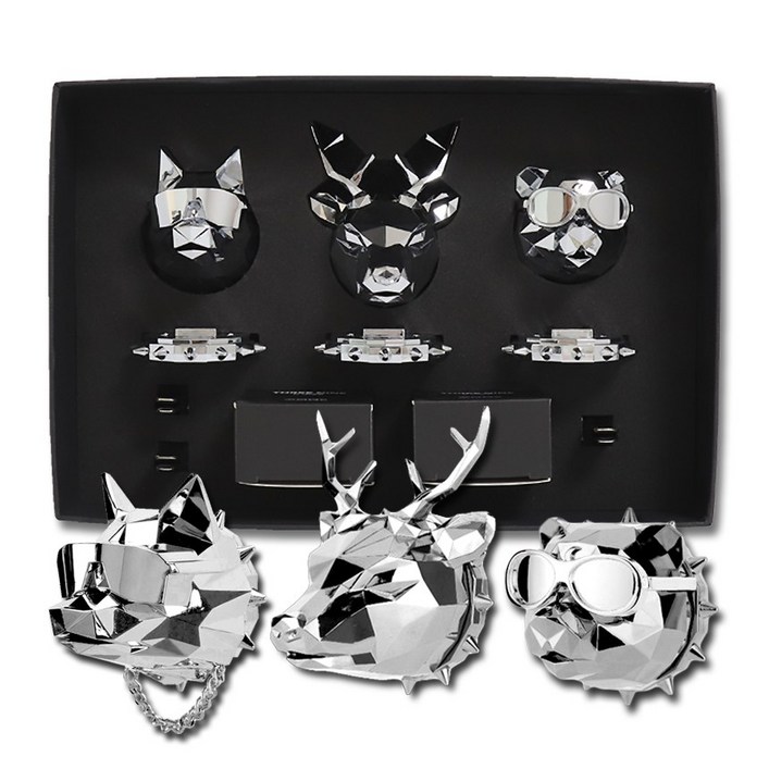 쓰리나인 차량용 방향제 3종 세트 힙한늑대 사슴 반달곰 명품 자동차 고급 송풍구 차방향제 새차 선물