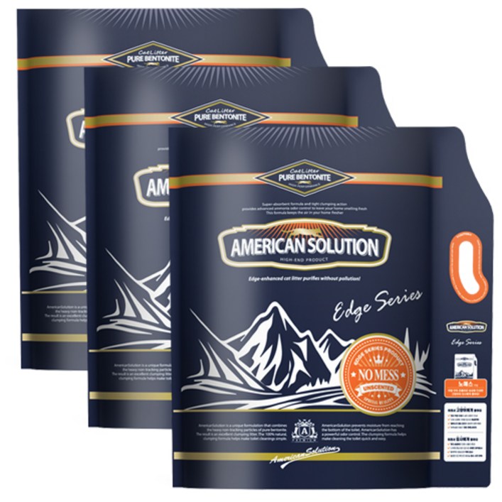 아메리칸솔루션 엣지 노메스무향 6kg x3개세트1box 벤토나이트 모래