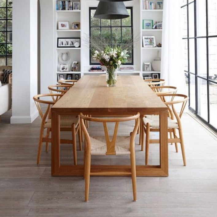 8인용식탁 10인용식탁 테이블 수입 카페 대형 북유럽 원목 회의 가벼운 럭셔리 책상