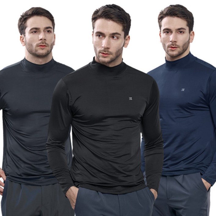 스타일랑 111 남성 냉감 반목 티셔츠  쿨 골프 아웃도어 긴팔 이너 티셔츠