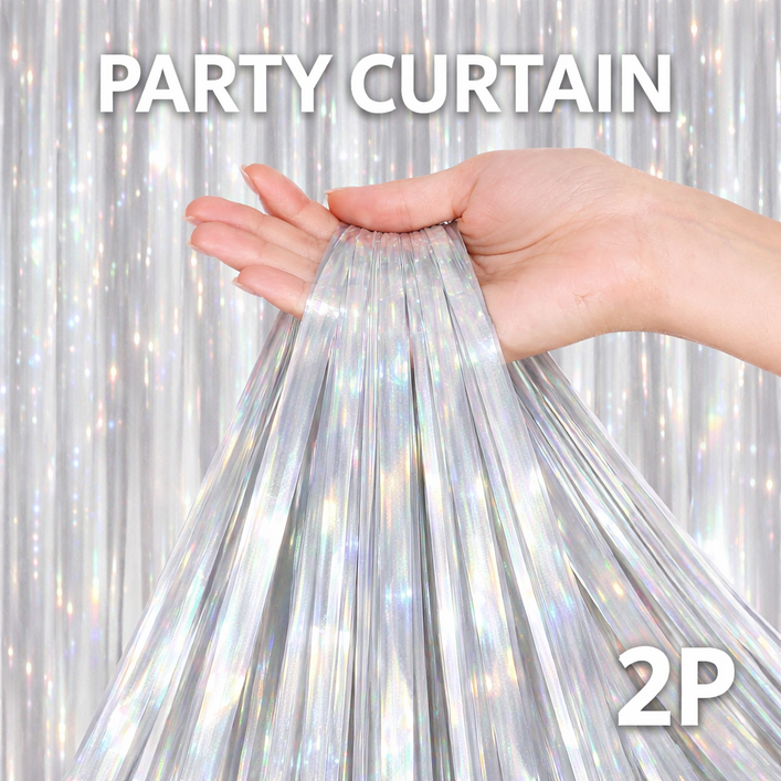 브로키 파티커튼 2p 은박 수술 데코 생일 장식 이벤트 소품