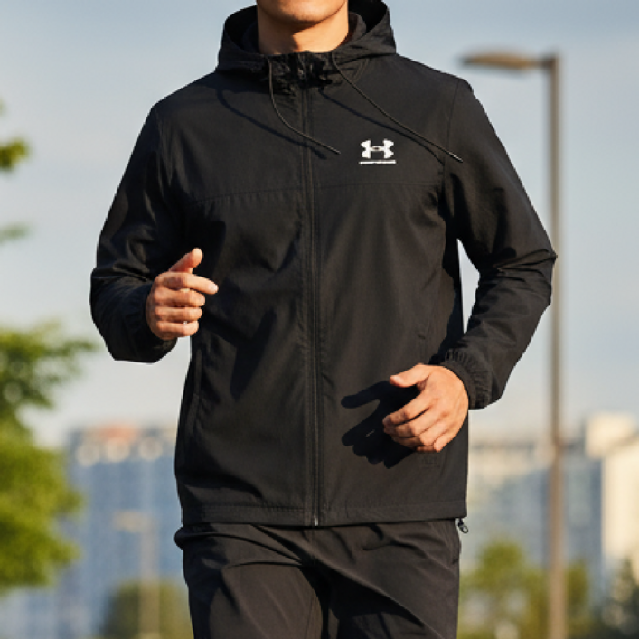 언더아머 UA 남성 윈드브레이커 우븐 재킷 바람막이 점퍼 집업 후드 자켓 러닝 등산 아우터 잠바