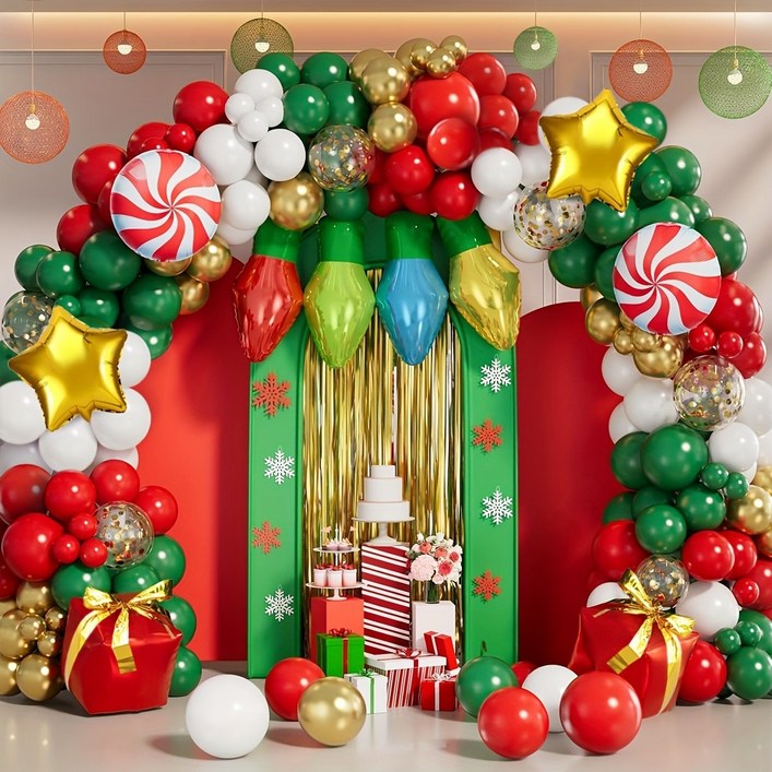 CEUQIESO 크리스마스 아치 풍선 세트 , 일반 이벤트 , 크리스마스 장식용 , 총 149개