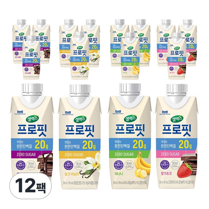 셀렉스 프로핏 모카초콜릿 3팩밀크바닐라 3팩바나나 3팩딸기초코3팩