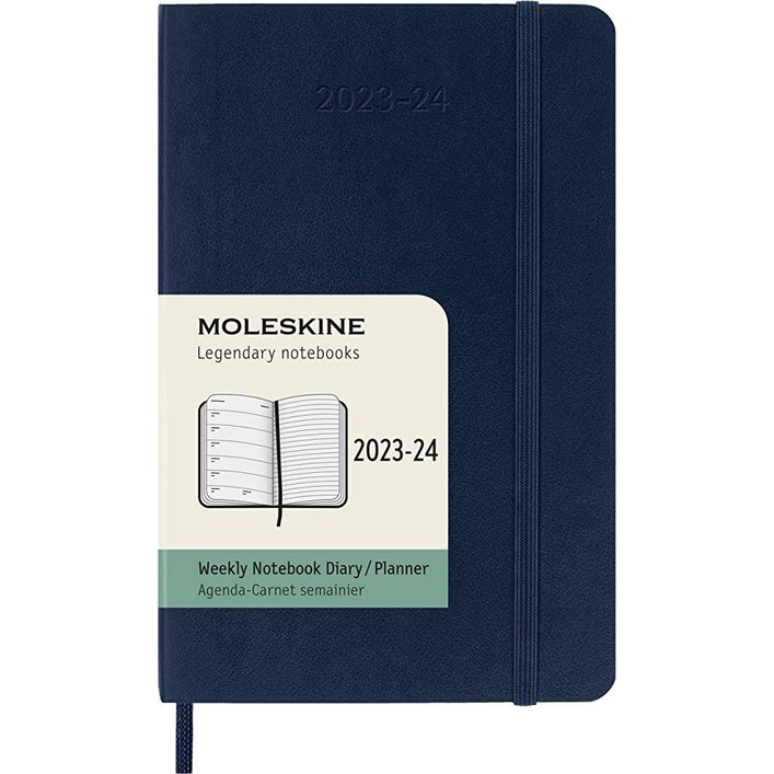 Moleskine 클래식 18개월 20232024 주간 플래너, 소프트 커버, Xl 19.1cm X 24.8cm7.5 x 9.75인치, 블랙