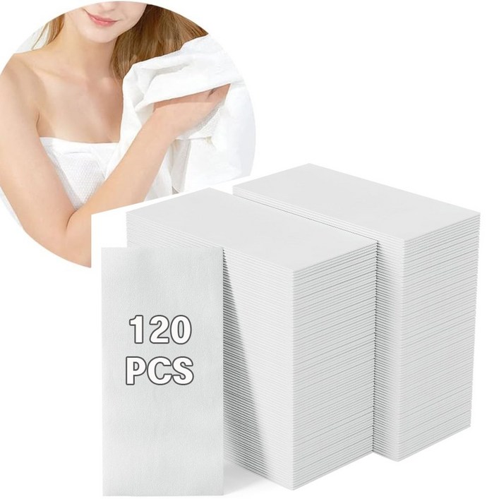 새로이 일회용 수건 타월 미용실 등산 헬스용 120PCS 여행 휴대용 72장 호텔 스포츠, 120개, 호텔용