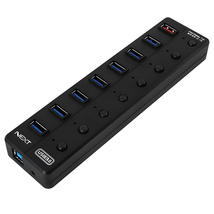 넥스트유 UH308 USB3.0 7포트 1포트 충전포트지원 유전원허브