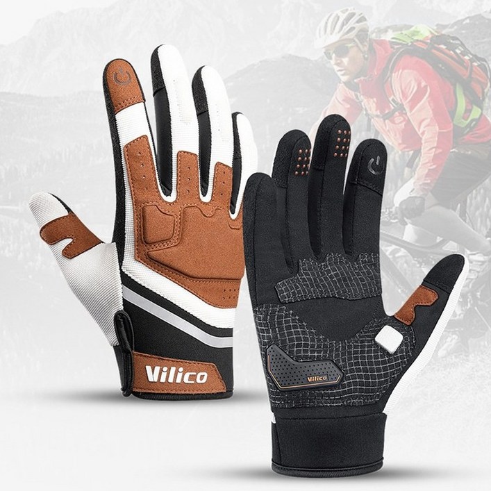 듀라맥스 자전거 장갑 터치스크린 충격방지용A0087, 블랙