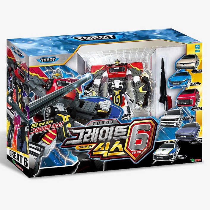 또봇 그레이트식스 6단 합체 변신로봇 장난감