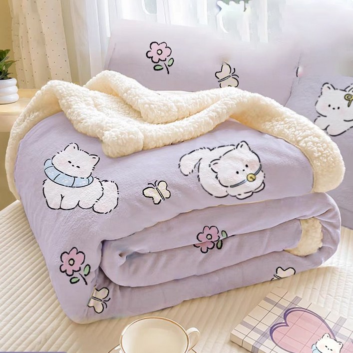 귀여운 고양이 양털 담요 귀여운 고양이 양털 담요