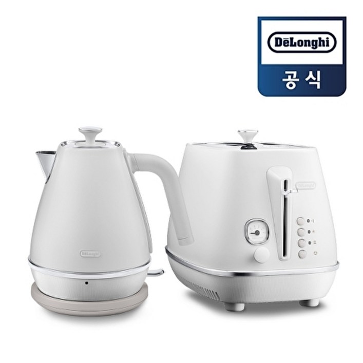 드롱기 디스틴타 모먼츠 전기주전자토스터기 세트 KBIN2001.WCTIN2003.W