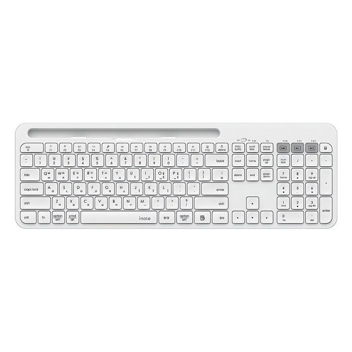 아이노트 멀티커넥트 무선 블루투스 5.0 일반형 키보드, 화이트, K608RB, 제조사축