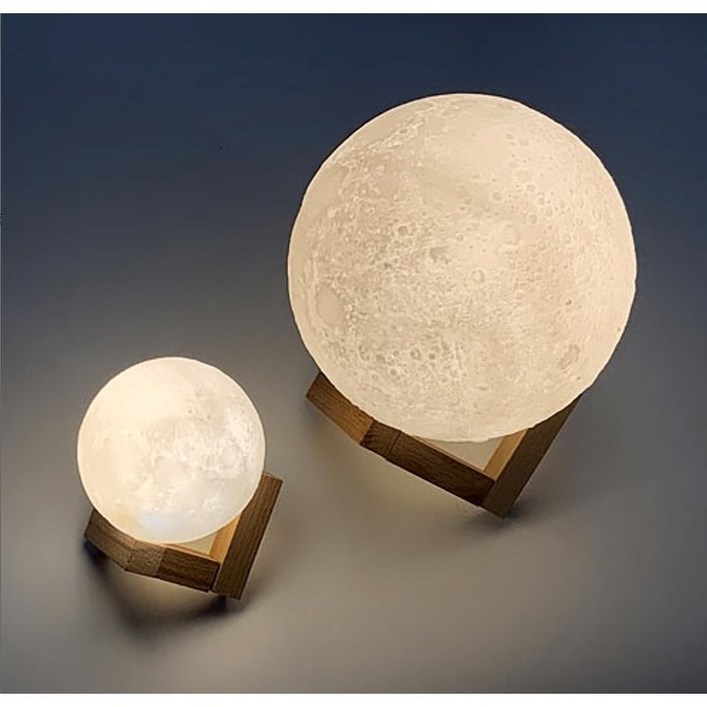 보름달 LED무드등 15cm, LED간접조명 무선전등 3D 입체 보름달