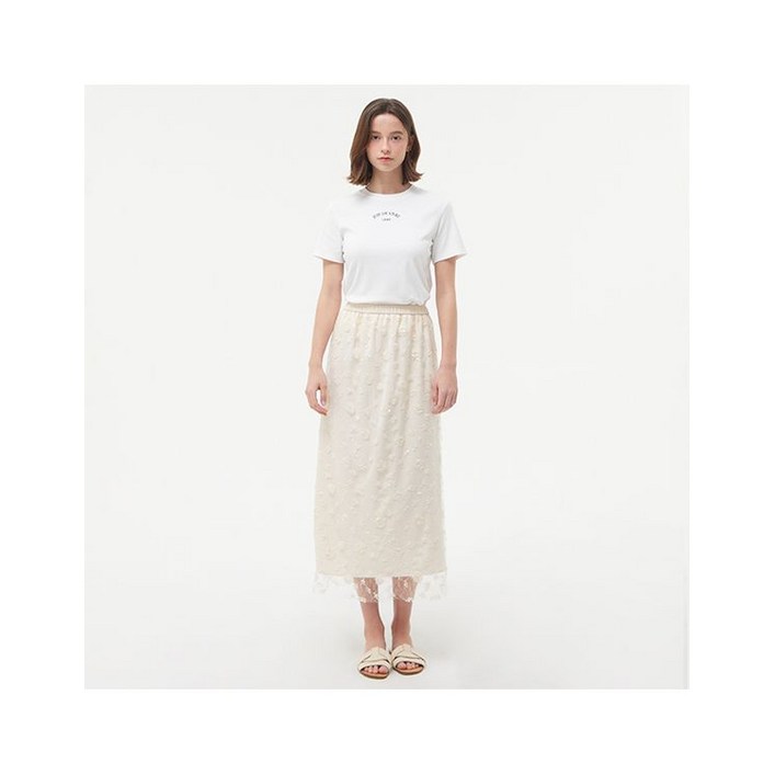 플라스틱아일랜드 스팽글 새틴 스커트 PQ2WS605