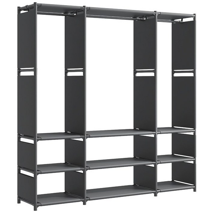 SSOK-DARM 쏙담 대용량 3단 철제 시스템 드레스룸 옷장 스탠드 선반 행거