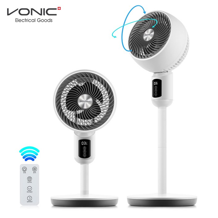 보닉 3D 입체회전 스탠드 리모컨 써큘레이터 선풍기고급형신제품 상하좌우 완전자동 입체회전, 단품