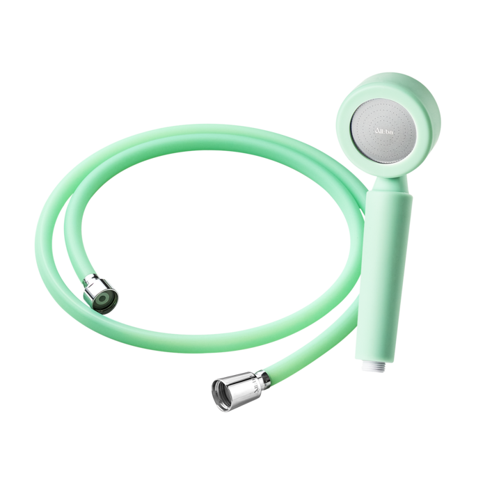 [set] 올바 더 뉴 의료용 실리콘 필터 샤워기 세트 1.5M (샤워헤드+샤워호스1.5M+필터2ea), 미스티민트, 1세트