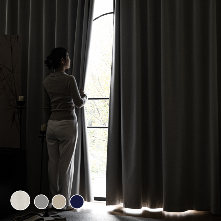 11 HOMEY NEST 밝은색상 99.99 빛차단 암막커튼 호텔식 방풍 암막 린넨커텐 아일렛형