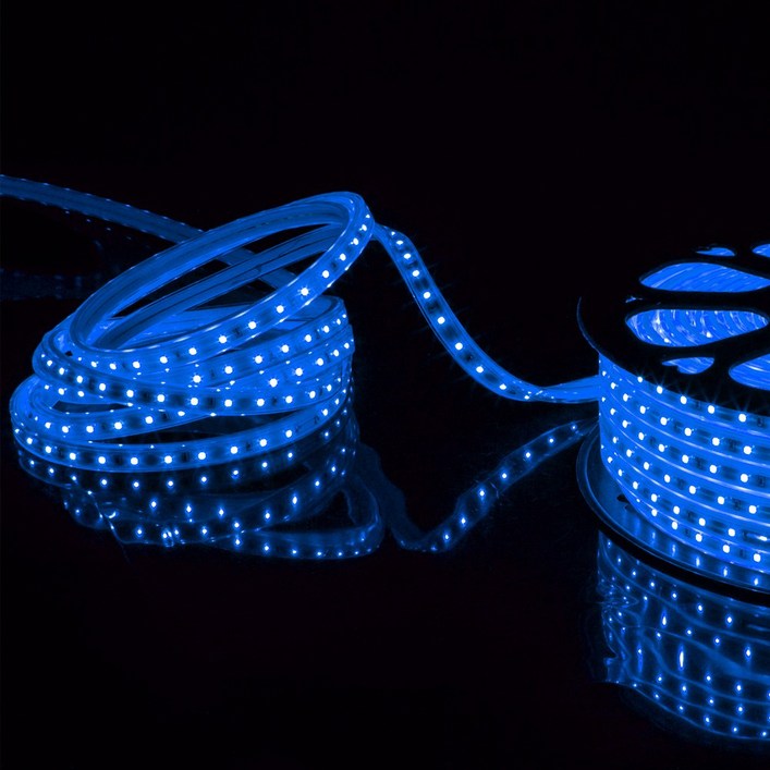 올판 색상 다양 AC 220V 방수 일반 LED 50m 논네온 바 LED간접조명, 1개, 일반 LED 청색 50m