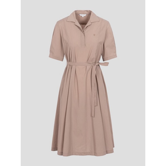 정품 빈폴 레이디스 원피스 나일론 혼방 반소매 하객룩