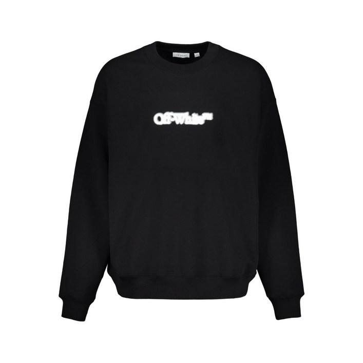 오프화이트 로고 프린트 크루넥 스웨트셔츠