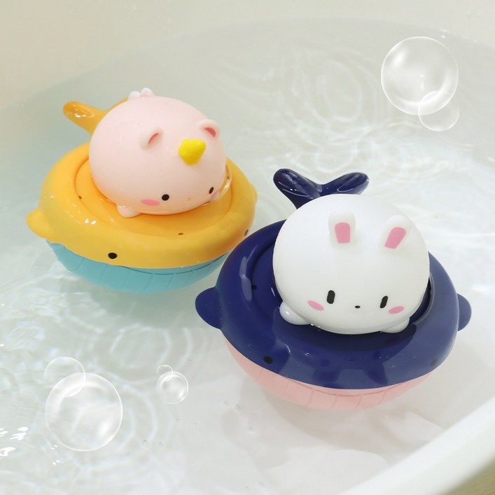 베어블리 아기 통통 유니콘 토끼 2개입 물놀이 샤워놀이 목욕장난감 - 쇼핑앤샵