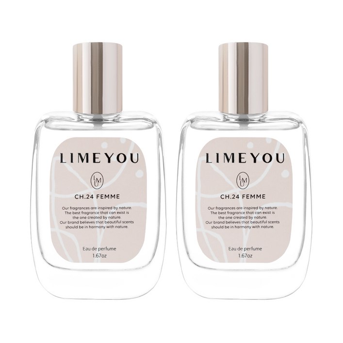 라임유 CH24 FEMME 플로럴 오 드 퍼퓸, 50ml, 2개