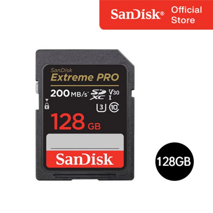 샌디스크 SD메모리카드 SDXC Extreme Pro 익스트림 프로 UHS-I SDXXD 128GB