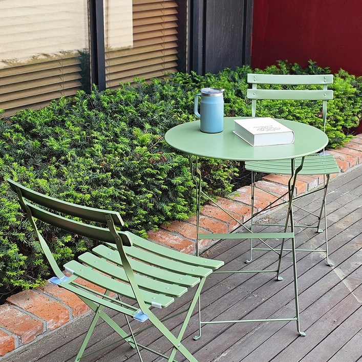 튼튼한 야외용 선셋 2인용 테이블 세트 의자2개테이블