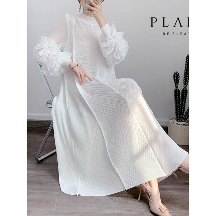 플라라 88까지플라워엘보우플리츠원피스PK3SOP052C