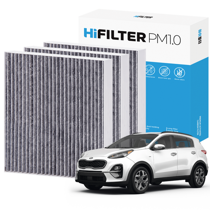 21 하이필터 PM1.0 활성탄 자동차 에어컨필터 기아