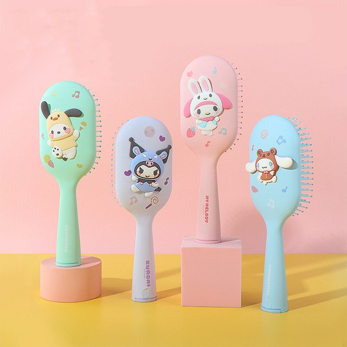 산리오 캐릭터즈 정품 입체 피규어 헤어 브러쉬