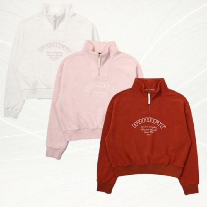 매장정품 다이나핏 YWW23259다이나핏여성 플러피 기모 테리지 부드러운 터치감 반집업 맨투맨기존가 109000원 1310024