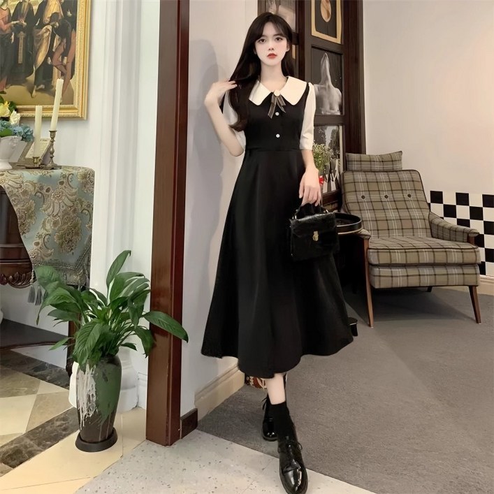 여성 여름 원피스 빅 사이즈  오피스룩 정장 롱 원피스 데일리룩 셔츠 카라 하객룩 원피스