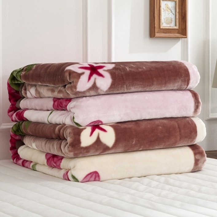 애끌리아 두툼한 더블로즈 HR 양면 밍크 극세사 담요150x200