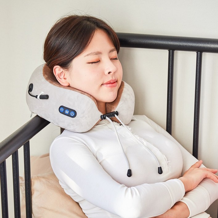 닥터웰 여행용 목쿠션 안마기 목베개 마사지기, 브라운그레이 DR2300 닥터웰 여행용 목쿠션 안마기 목베개 마사지기, 브라운그레이 DR2300
