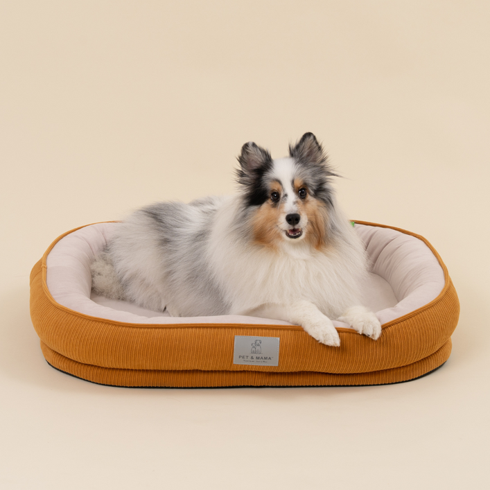 펫앤마마 겨울 강아지 슬개골보호 극세사 베개형 방석 커버분리형, Orange오랜지, 1개