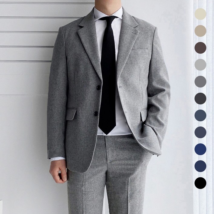 레브클래식 남자 봄 가을 겨울 정장 세트 세미 캐주얼 셋업 수트 하객룩 면접 결혼식 빅사이즈