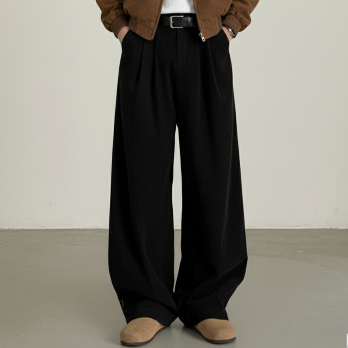 해피엘라 남성 코듀로이 팬츠 겨울바지 골덴 와이드핏 밴딩 일자핏 따뜻한 데일리 바지