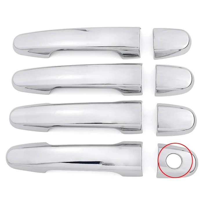 도요타 RAV4 2001-2012 크롬 도어 핸들 트림 및 보울 커버 자동차 스타일링, 2004