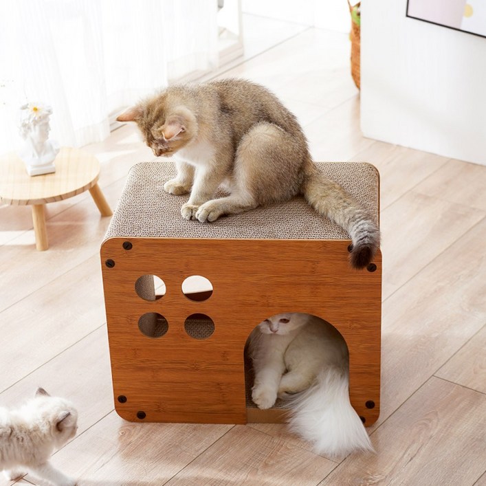 칠시 원목 스크래쳐 하우스