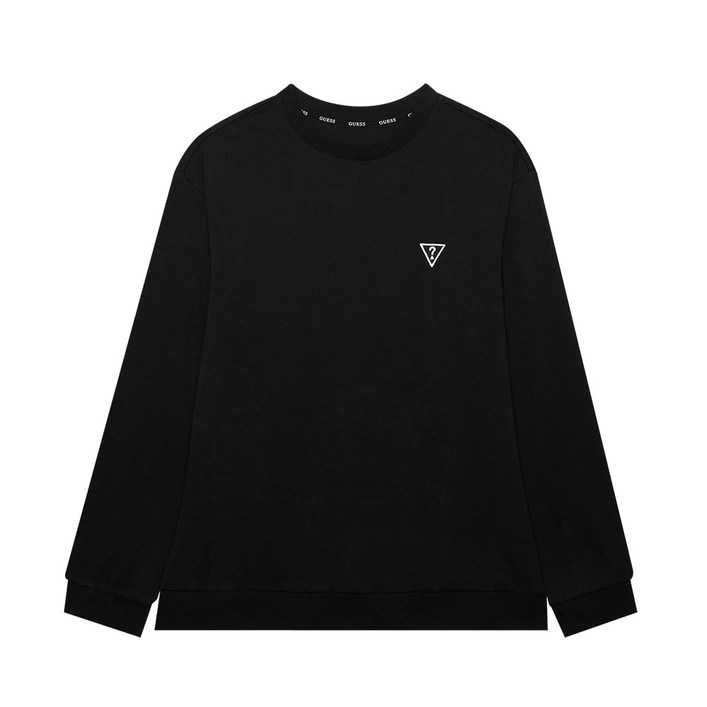 게스언더웨어 삼각블랙와펜 여성 이지웨어 맨투맨  블랙