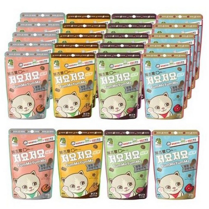 캐츠랑 저요저요 고양이 보양간식 4종 콤보 60g 캐츠랑 저요저요 고양이 보양간식 4종 콤보 60g