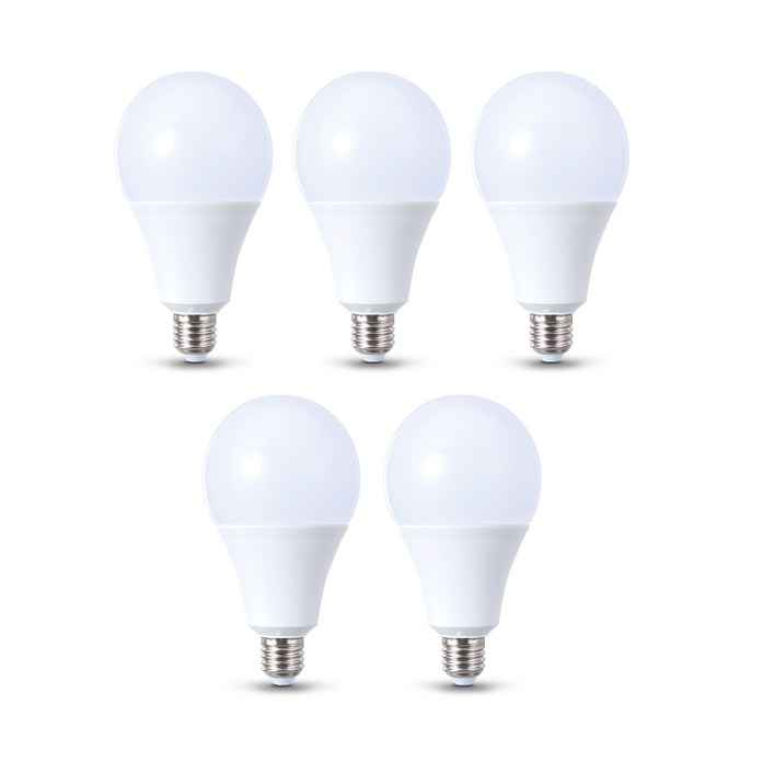 삼영전기 LED 전구 E26, 2등급 20W주광색흰빛, 5개