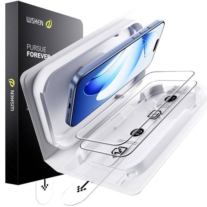 WSKEN AR필름 초고화질 무반사 9H 액정보호필름 지문방지  이지툴, 2개