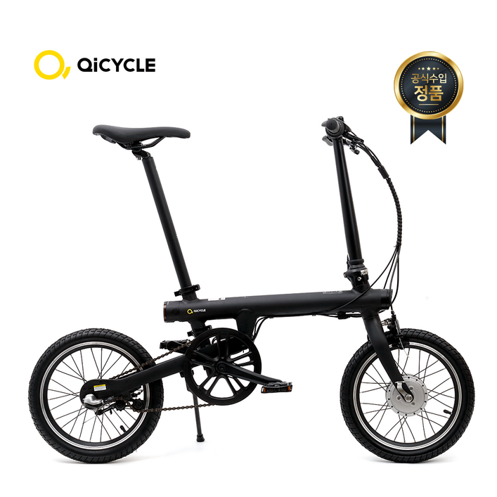 치사이클 EF1 클래식 블랙 전기자전거 초경량 접이식 미니벨로 자전거 토크센터 수입정품, 무광블랙, 알루미늄