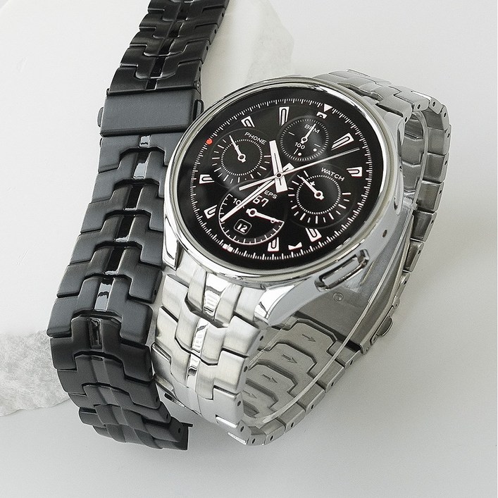 스트랩맨 갤럭시워치7 6 5 4 스파인 풀세트 메탈 스트랩+케이스+강화유리+공구 44mm 40mm 클래식 47mm 43mm 프로 시계줄, 1개