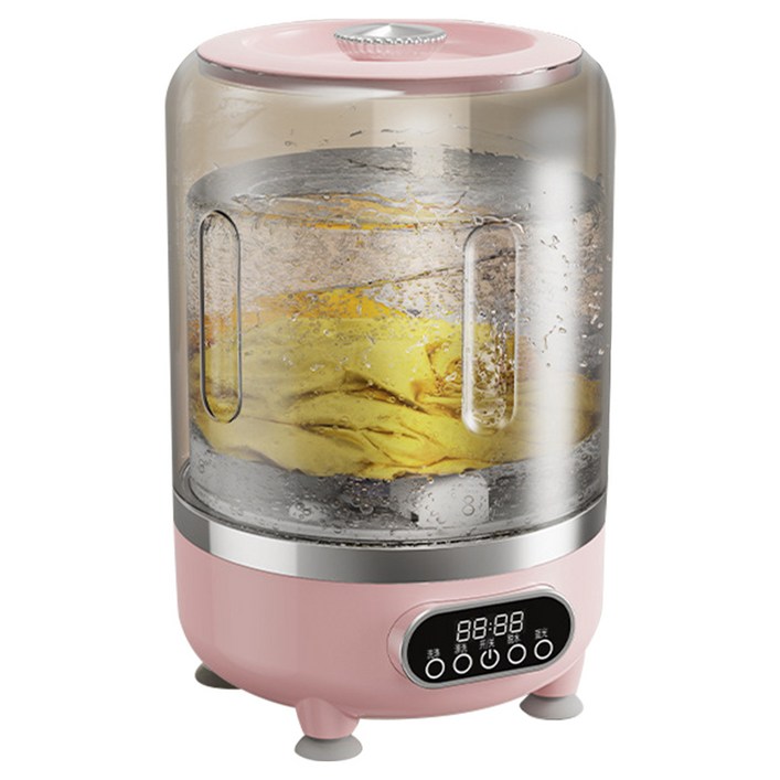 BLACK K7 탈수 가능한 소형세탁기 무선 충전식 여행용 휴대용 3L 양말 속옷 미니 세탁기 HP909