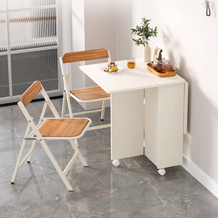 다이닝픽 접이식 확장형 테이블 4인용 1400 다이닝 거실 식탁 탁자 이동식 1200